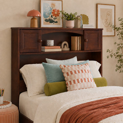 Denver Wood Storage Bookcase Headboard