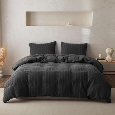 100% Waffle Weave Cotton Duvet Cover Set