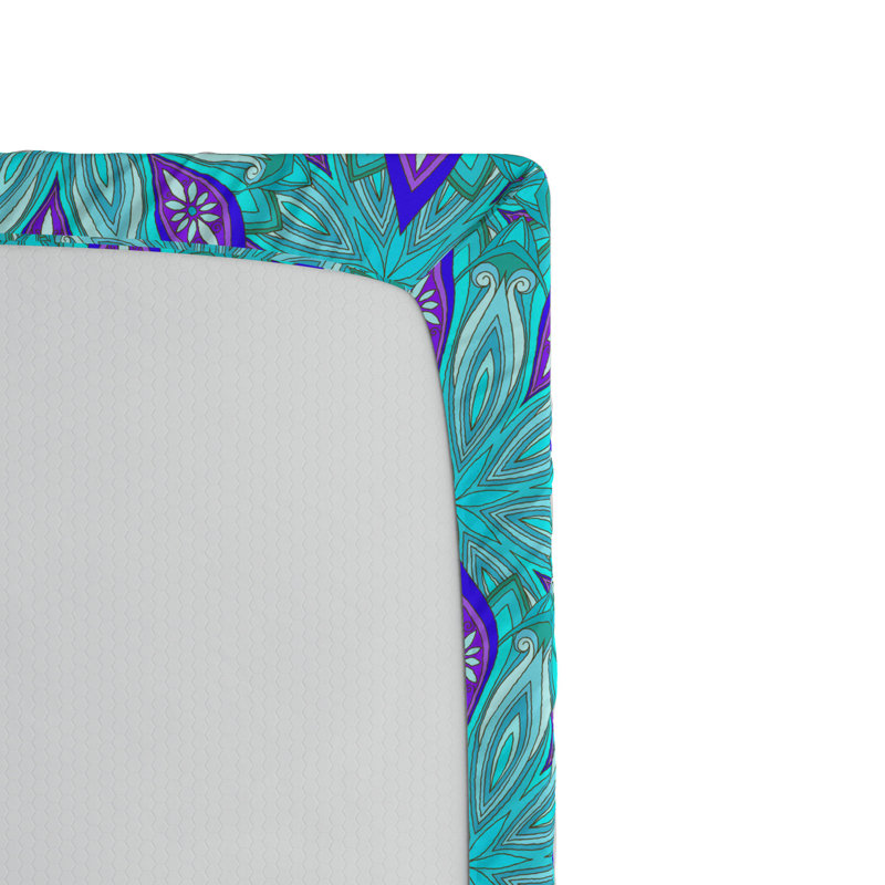 Microfiber Floral Fitted Sheet, Full Fitted Sheet