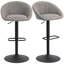 Swivel Upholstered Adjustable Height Counter Stool with Metal Frame-1389704733
