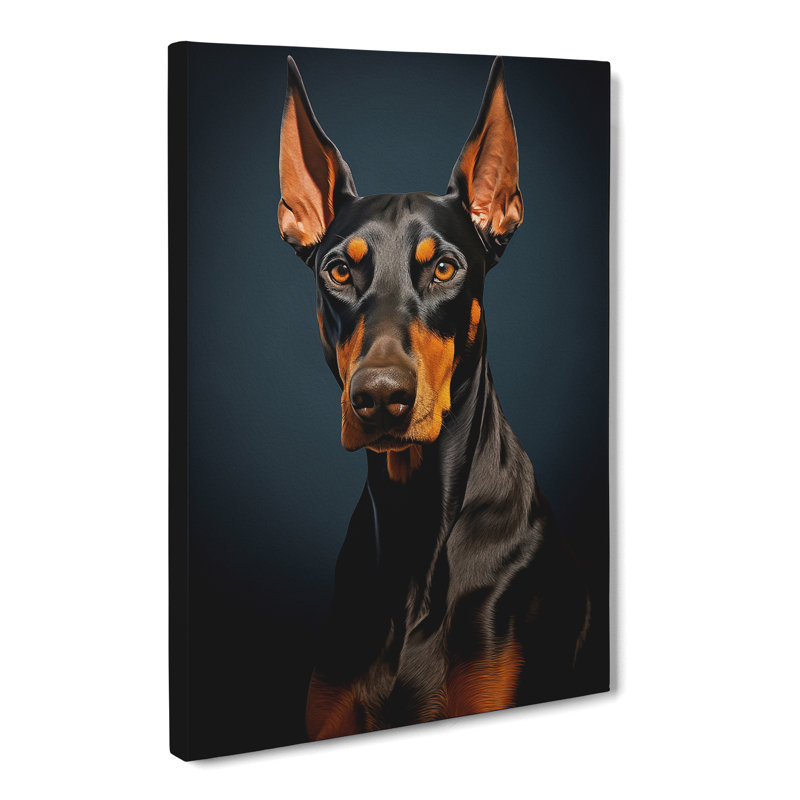 Doberman Informel - Wrapped Canvas, 60cm H x 40cm W x 3cm D