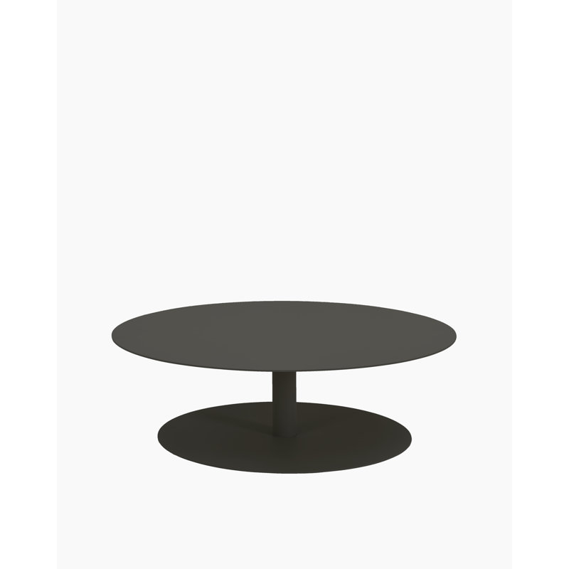 Kodo Outdoor Round Coffee Table, Fossil Gray, 11'' H x 34'' W x 34'' D, Fossil Gray