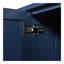 Élégant buffet doté de portes à motif ondulé sophistiquées avec un design à rainures arquées dans un agencement élégant à quatre portes, réglable, adapté pour le bureau, le vestibule et le salon (bleu marine)-2098695787