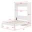Lit escamotable peu encombrant, se plie parfaitement dans une armoire pour un usage quotidien-143654913-143654914