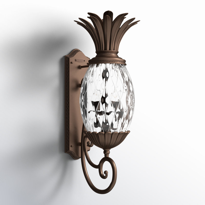 Plantation 3-Light Pineapple Outdoor Wall Mount Lantern