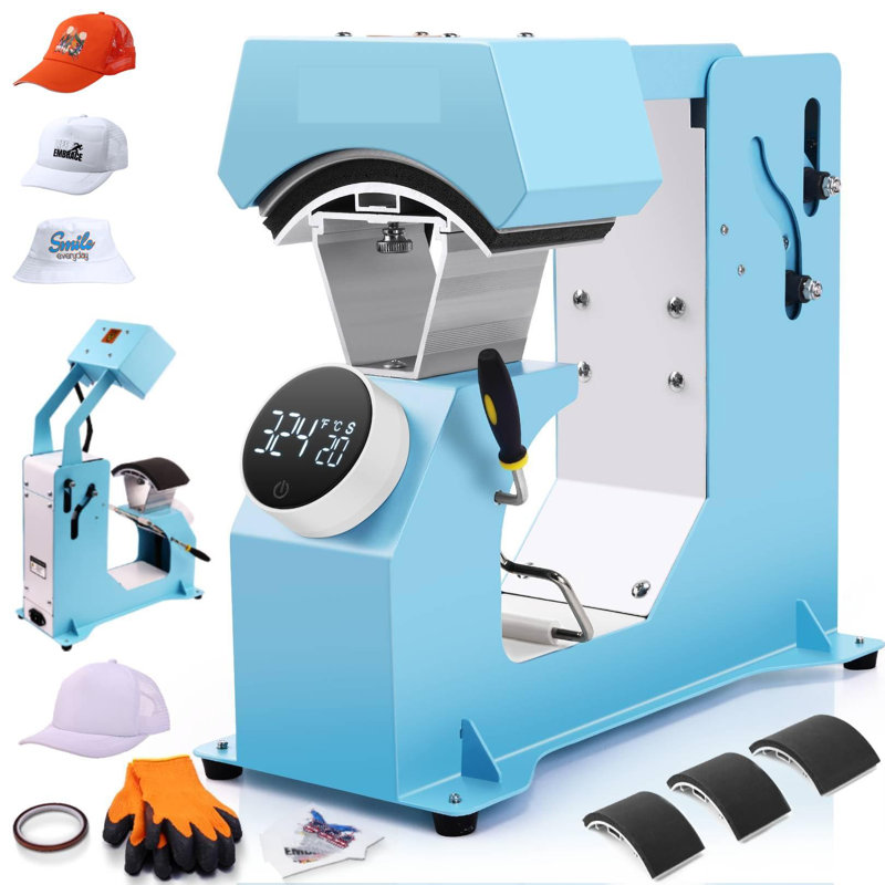 3 In 1 Hat Press Heat Machine For Caps, Blue