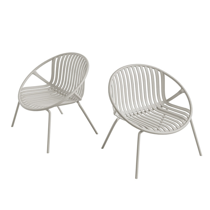 Eideen Outdoor Lounge Chair, Ivory