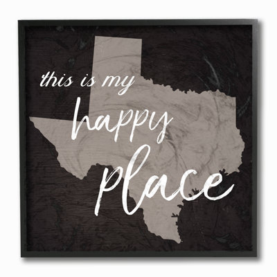 «This Is My Happy Place Texas» par Daphne Polselli - impression d'art textuel