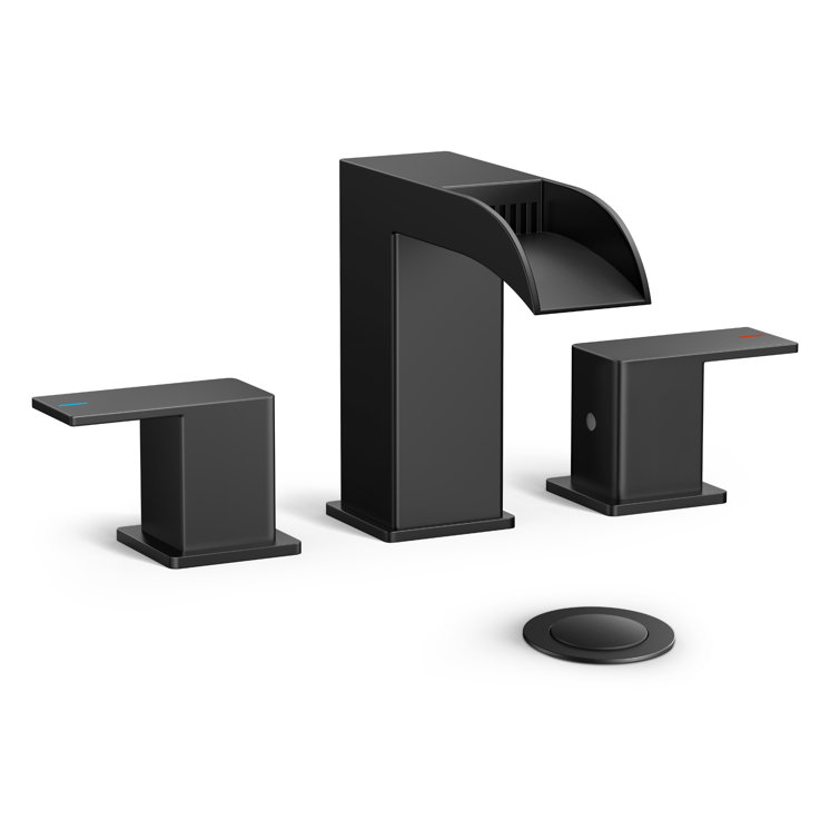 Widespread 2-handle Bathroom Faucet with Drain Assembly