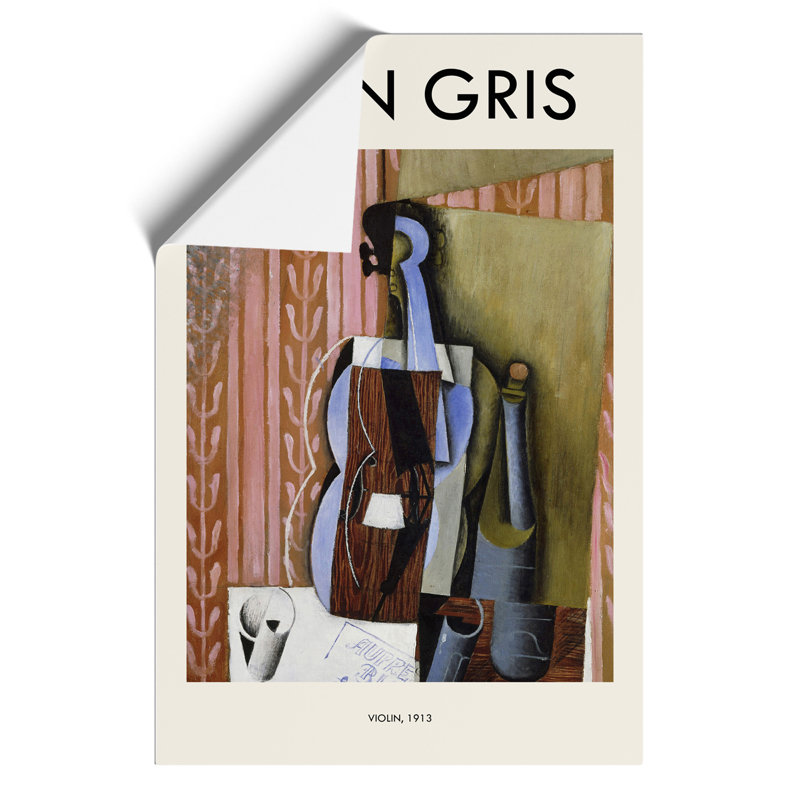 Violin Still Life Vol.3 by Juan Gris - No Frame Painting, 30cm H x 21cm W x 0.1cm D
