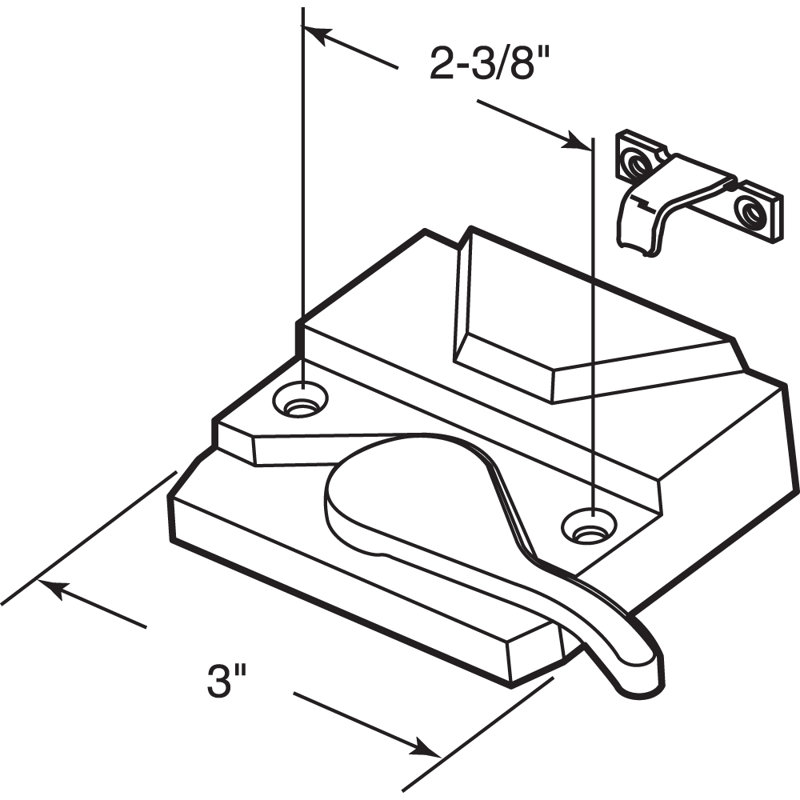 Prime-Line Keyless Sliding Window Lock Hardware