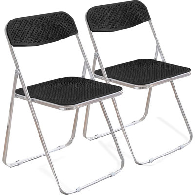 Plastic Stackable Folding Chair Set of 2