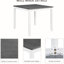 4 tables de salle à manger, 5 en bois moderne, gris et blanc, structure, sièges confortables, facile à assembler pour la maison et structure stable, ergonomique, assemblée