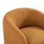Fauteuil demi-tonneau pivotant à 360 ° Dove avec revêtement en peluche et base dorée Dove-105268595
