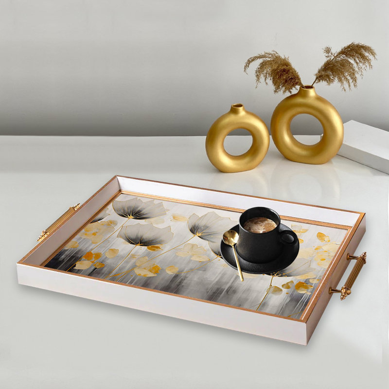 Elegant Glass Tray, 19.7 x 11.4 x 1.4 inches | 100% Durable Glass Construction | Easy to Clean with Damp Cloth | Ideal for Serving, Decorative Display, and Organizing | Stylish Addition to Home Décor