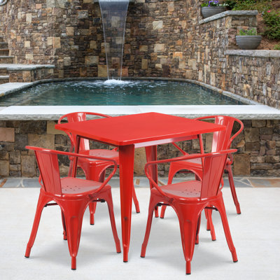 Ensemble de table carrée intérieur / extérieur 31,5 po Feodora