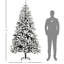 Arbre de Noël artificiel de 7,5 pi de hauteur avec neige floquée, réaliste, ignifuge, assemblage facile, détails, méthode