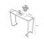 Console en verre transparent avec plateau en acrylique-396139180-396139179