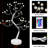 36 LED RGB Colour Changing Bonsai Light Fairy Tree Lamp USB Battery Operated Remote Control 16 Colour DIY Branches Artificial Tree With Timer(Pearl)
