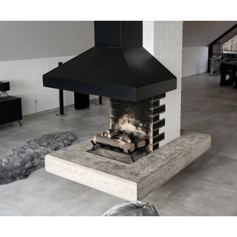 Watsontown George Oliver 61cm W Matte Black Bio-Ethanol Fireplace with 8193 BTU