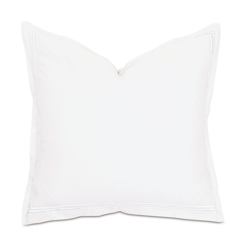 Tessa Cotton Sham Set, Euro, White, Multi-stripe