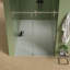 Porte de douche réglable sans cadre de 56 à 60 pouces avec verre trempé de 8 mm et revêtement facile à nettoyer, conception coulissante pour salle de bain moderne, porte de douche