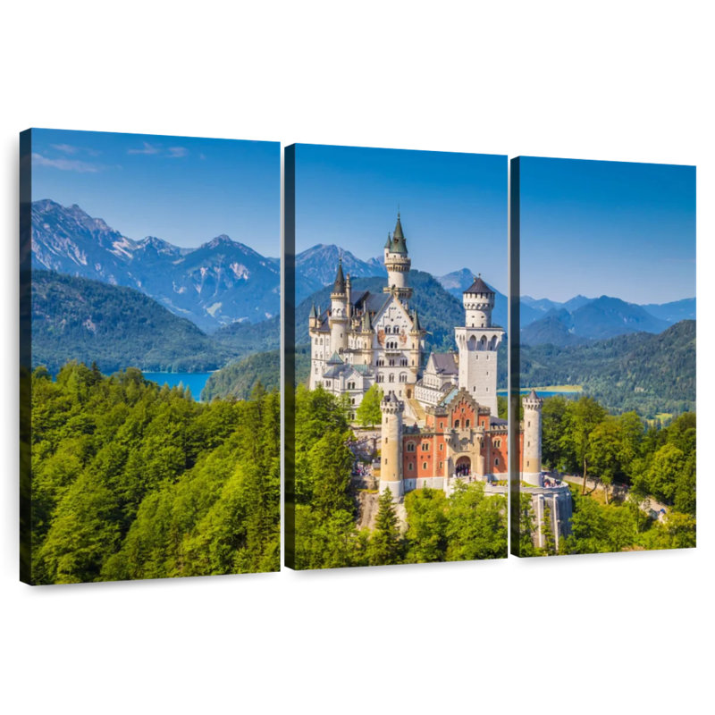 Lilie, château allemand de Neuschwanstein, H 36 po x l 57 po