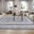 Randolph Machine Washable Rug Non-Shedding Rug for Living Room Bordered Design Modern Rug Soft Fluffy Pile Throw Rug Indoor Carpet Ultra-Thin Floor Cover for Bedroom Hallway Dining Room Kitchen Office Playroom-24531766