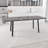Expandable Dining Table For 4 - 6 People, Rectangular , Gray With Black Metal Legs, Medieval Industrial Look Home & Kitchen Table, Rectangular, Expandable, Theme Use