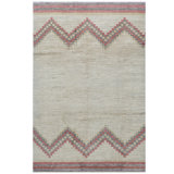 Chevron Area Rug in Beige/Rust