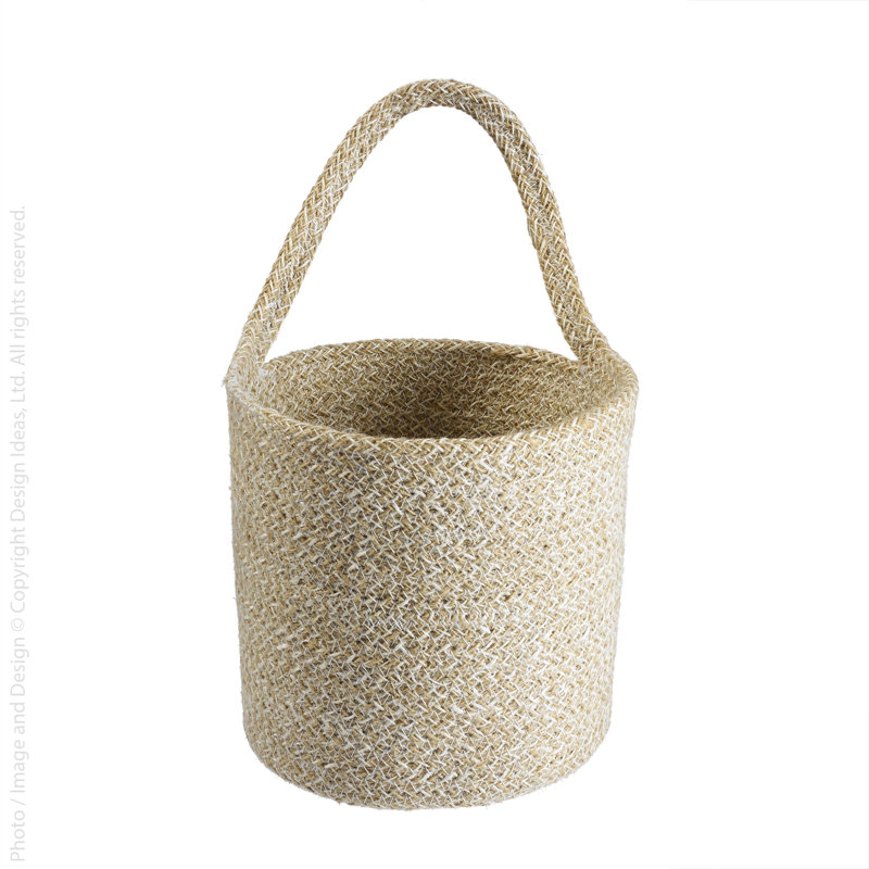 Panier en jute Berkey, Sable, H 6,3 po x l 6,3 po x P 7 po