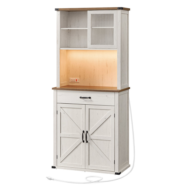 Garde-manger de 71 po Catisha, Gris / Brun