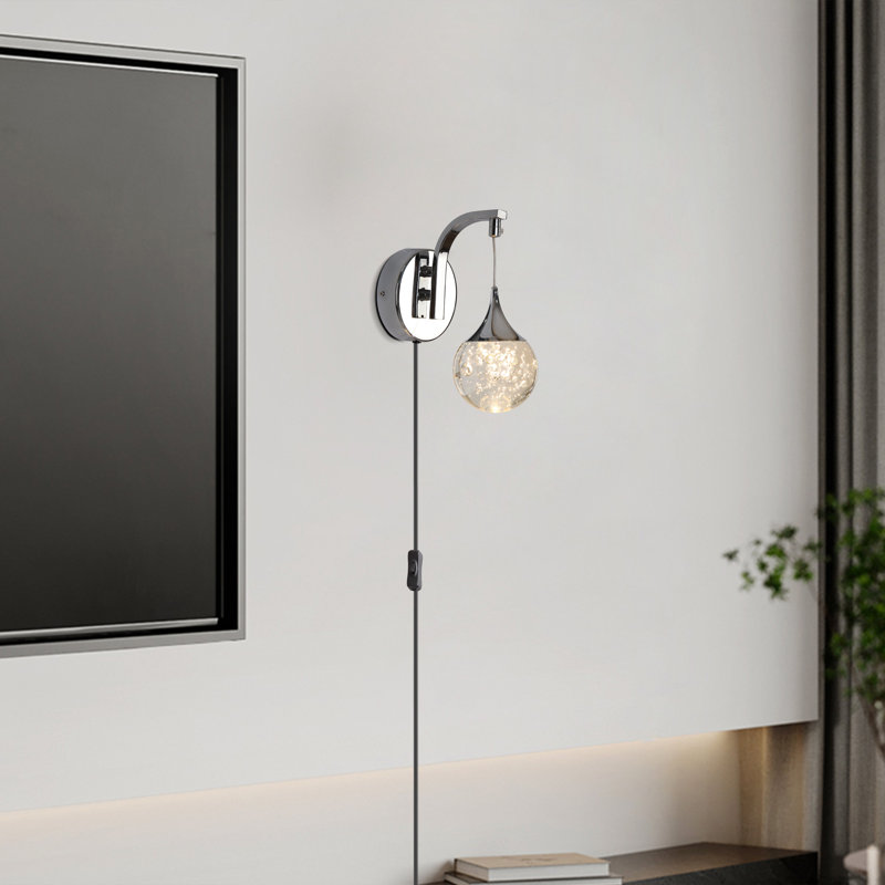 Led Wall Lights Plug In Wall Sconce Crystal Wall Sconces Chrome Bathroom Light Fixtures