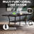 Elegant Dining Table With Nail Head Trim, Curved Legs And Under-table Shelf, 66 Inch