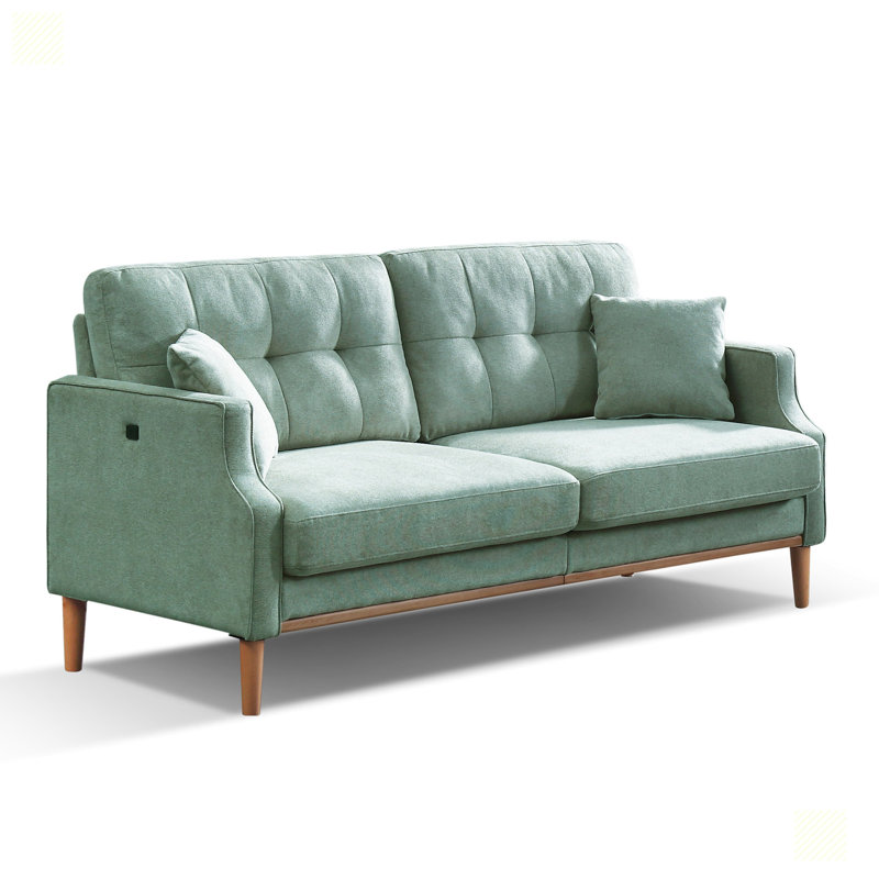 Iryss Upholstered 70.17'' Sofa, Blue Fabric