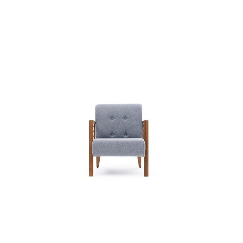 Fauteuil Hochstetler, 100 % polyester gris