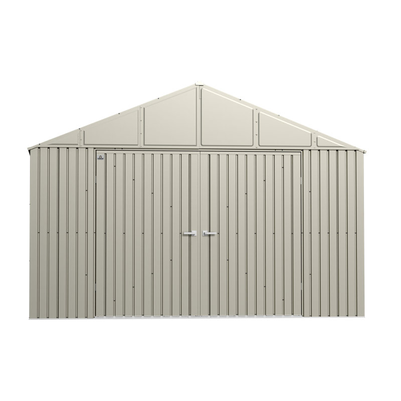 Elite 12' x 12' Cool Grey Steel Storage Shed Kit