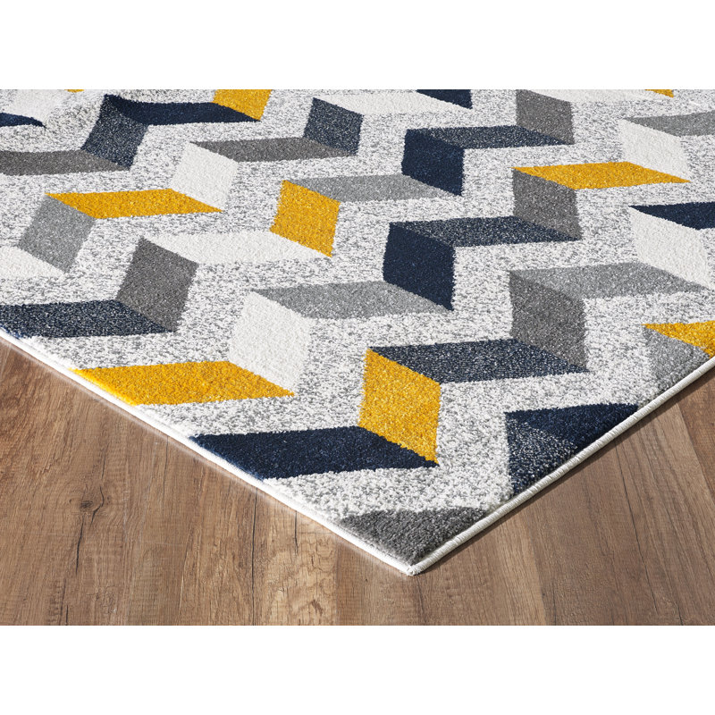 Ashleigh-Marie Geometric Area Rug, Rectangle 60 x 110cm