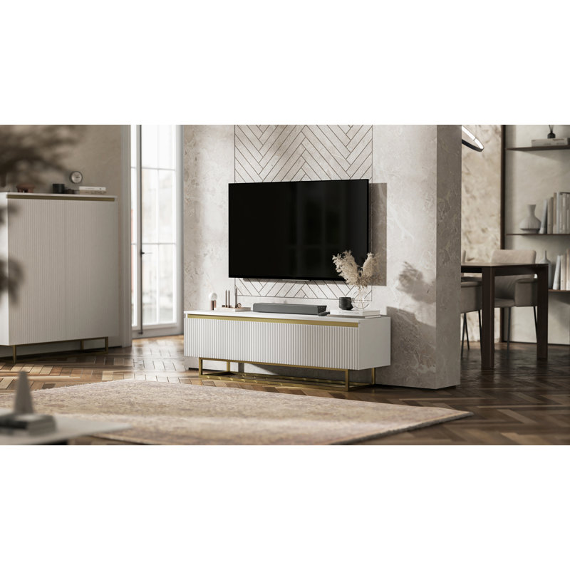 Alinea Unfinished TV Stand for TVs up to 50", White