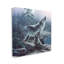 «Howling Wolf and Pup Landscape» par Kevin Daniel - Peinture-91305258