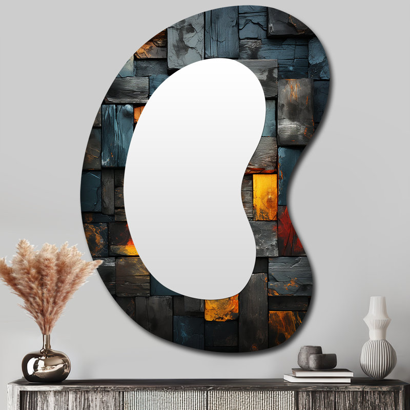 Miroir mural grunge, 39 po x 28 po