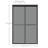48" - 48.3" W x 76" H Double Sliding Semi-Frameless Shower Door with Gray Tempered Glass