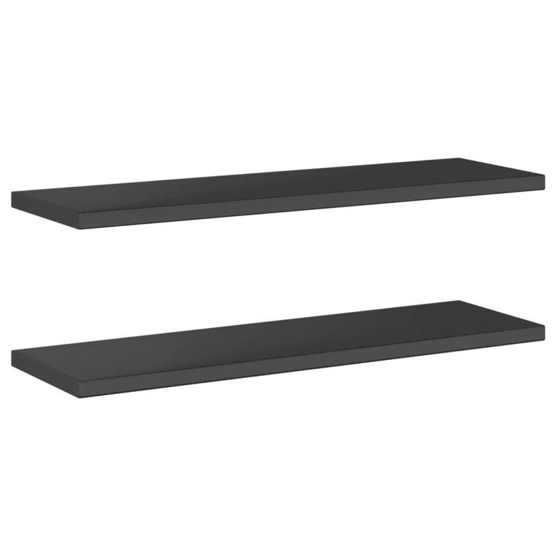 Roheel Stainless Steel Bracket Shelf, 3cm H x 100cm W x 30cm, Black