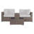 Lazaro Wicker Fully Assembled 2 - Person Seating Group with Sunbrella Cushions-810140235