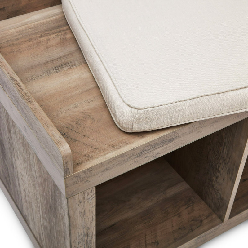 3-Cube Shoe Storage Bench, Grey