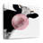 Bubble Gum Cow Canvas Print-92519170