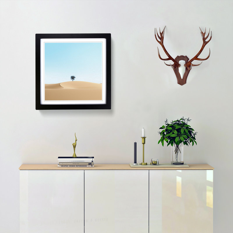 Desert Minimalism No.2 - Framed Print, Black