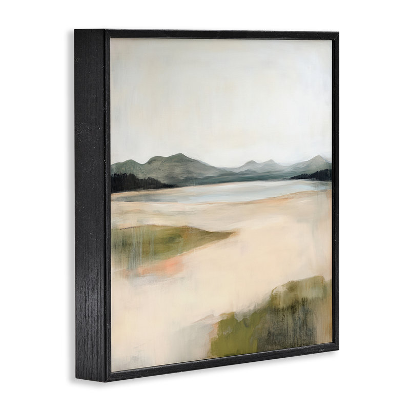 Giclée encadrée de High Mountain Lake, design par Raymond Powers, Giclée encadrée noir minuit, H 24 po x l 24 po