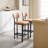 Modern Upholstered Counter Stool With Backrest, Beautiful Low Barstool For Kitchen Island, Bar And Counter-1691899666