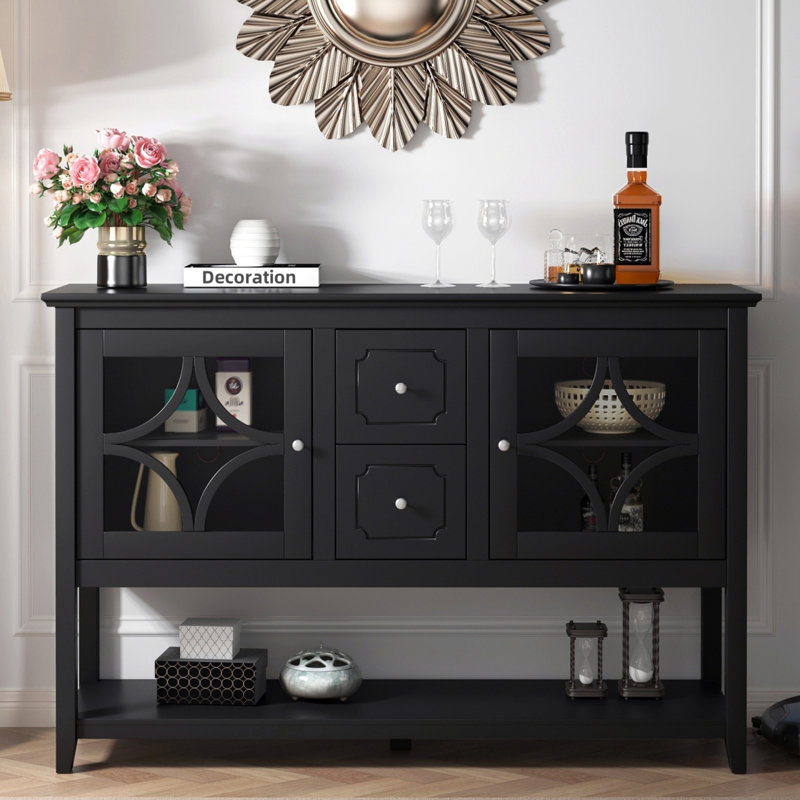 Cabinet multimédia avec tablettes réglables pour le rangement de la console